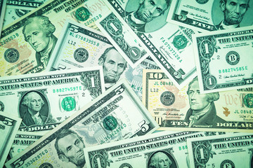 Assorted American banknotes