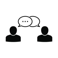 Dialog icon, on white background, vector image.