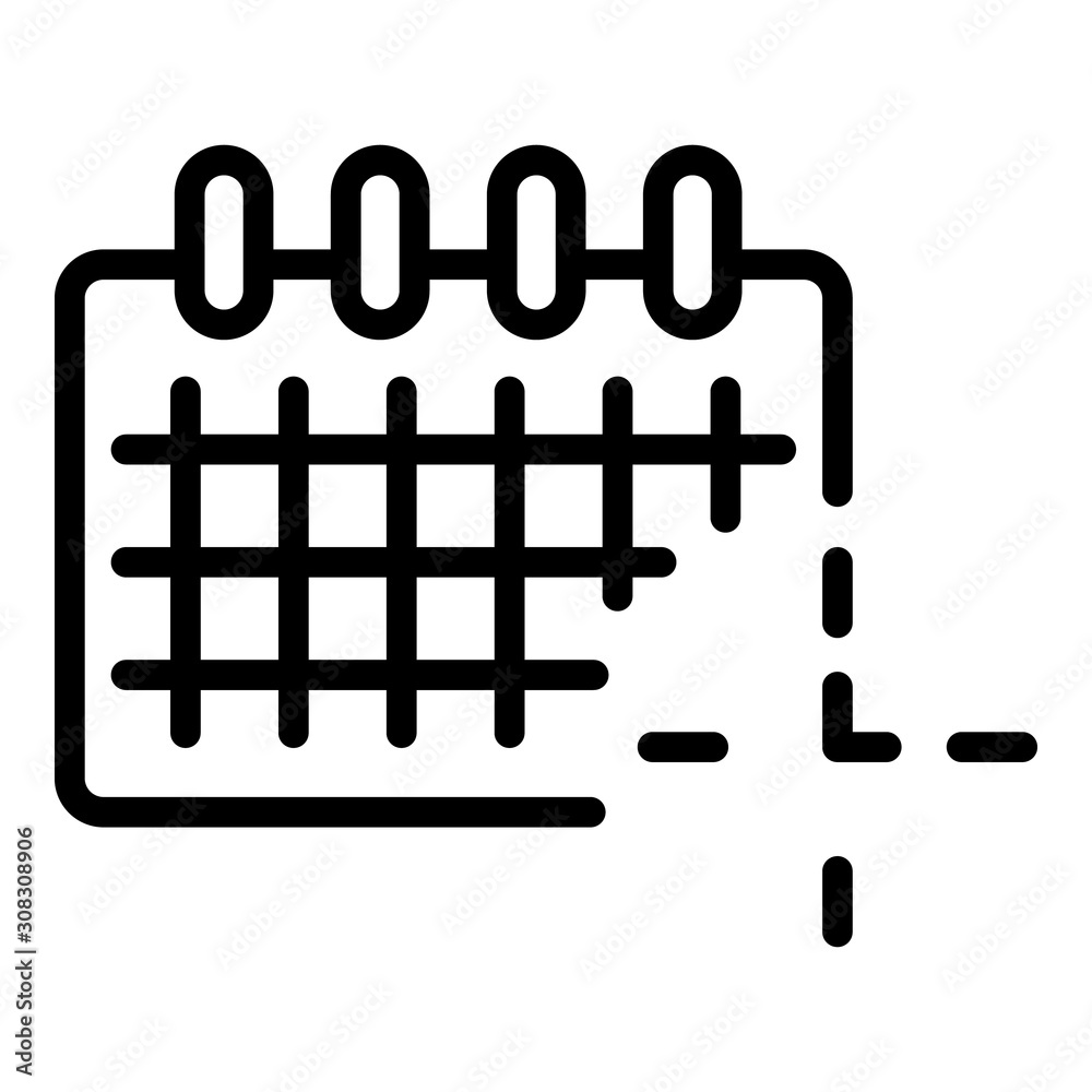 Poster task calendar icon. outline task calendar vector icon for web design isolated on white background
