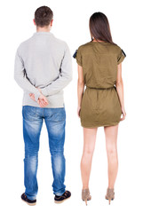 Fototapeta premium Back view of couple.