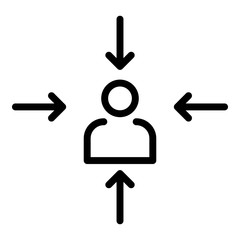 Professional career icon. Outline professional career vector icon for web design isolated on white background