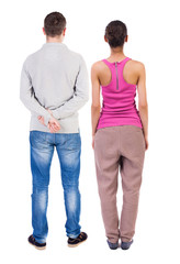 Back view of couple.