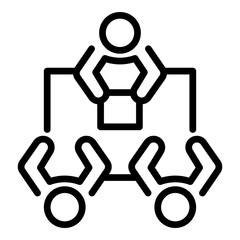 It teamwork meeting icon. Outline it teamwork meeting vector icon for web design isolated on white background