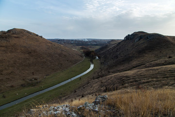 Top view on the river.