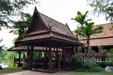 Home thai vintage style in village
