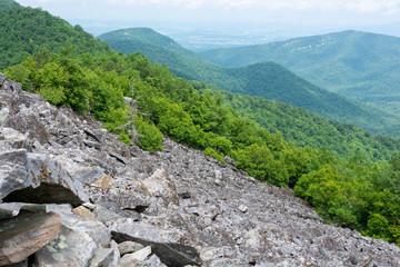 Mountain range with rocks
