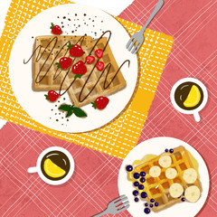 waffles breakfast