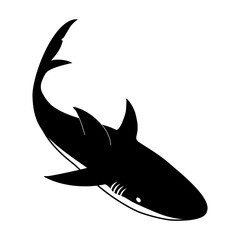 Fish shark vector icon.Black vector icon isolated on white background fish shark .