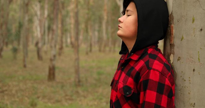 Young boy has allergies with mosquitoes bite