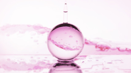 Tools for vision correction. Glasses and lenses with diopters on the background of splashes and blurry.