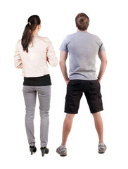 Back view of couple.