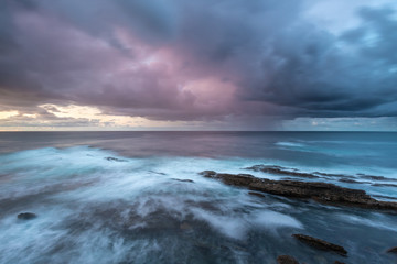 Colorful autumn sunset on the Cantabrian coast!