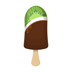 Ice cream on stick vector icon.Cartoon vector icon isolated on white background ice cream on stick.