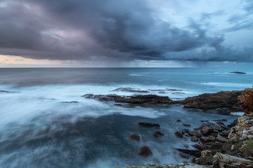 Colorful autumn sunset on the Cantabrian coast!