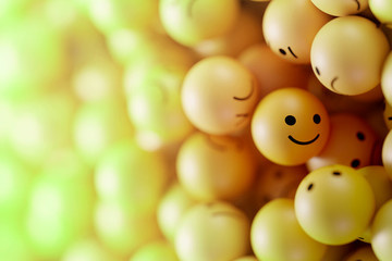 Infinite emoticons 3d rendering background, social media and communications concept