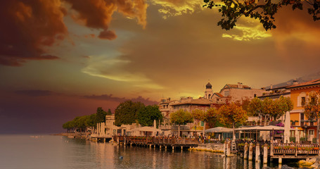 Naklejka premium Torri del Benaco, Lago di Garda