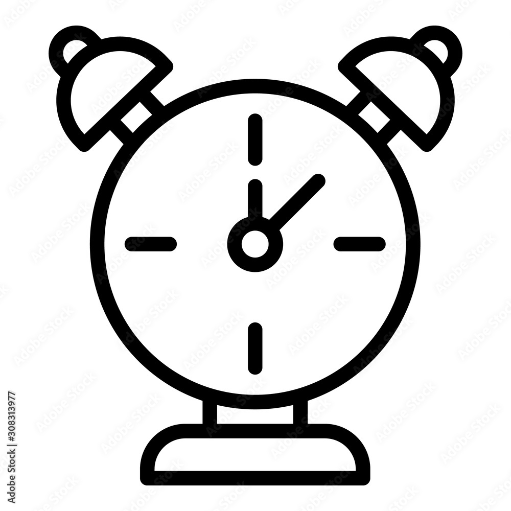Poster alarm clock icon. outline alarm clock vector icon for web design isolated on white background