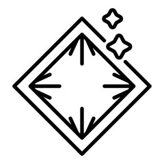 Jewel icon. Outline jewel vector icon for web design isolated on white background