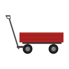 Garden cart vector icon.Cartoon vector icon isolated on white background garden cart .
