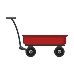 Wheelbarrow vector icon.Cartoon vector icon isolated on white background wheelbarrow.