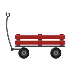 Garden cart vector icon.Cartoon vector icon isolated on white background garden cart .
