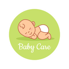 Sleeping Newborn. Pediatric clinic. Baby care.