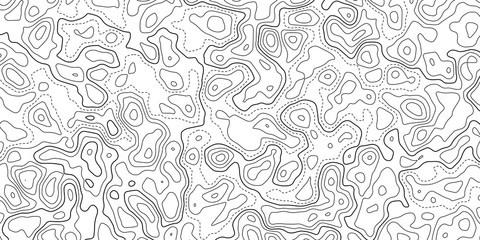 Hiking, traveling, camping outdoor vacation backgrounds for advertisement. Tourism and recreation brochure. Vector contour topographic map. Topography and geography map grid abstract backdrop.