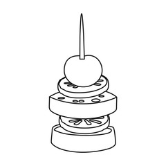 Canape vector icon.Line vector icon isolated on white background canape .