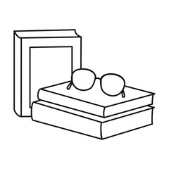 Stack of books vector icon.Line vector icon isolated on white background stack of books .