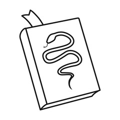 Book vector icon.Line vector icon isolated on white background book .