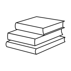 Stack of books vector icon.Line vector icon isolated on white background stack of books .