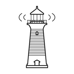 Lighthouse vector icon.Line vector icon isolated on white background lighthouse.