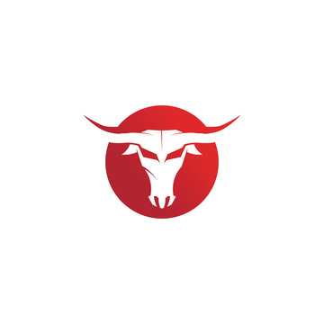 Bull horn logo and symbols template icons app vector