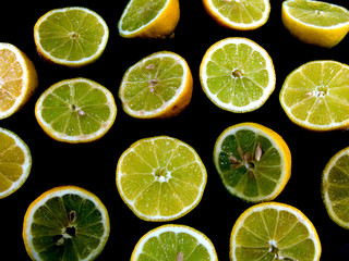 seamless background with slices of lemon and lime, sweden, stockholm, nacka