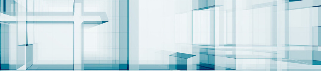 Concept futuristic architecture 3d rendering