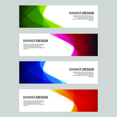 Naklejka premium Vector Abstract design banner web template