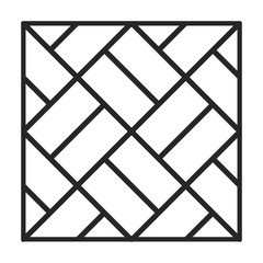 Parquet floor vector icon.Line vector icon isolated on white background parquet floor.