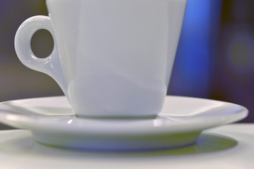 cup of coffee on wooden table, sweden, stockholm, nacka