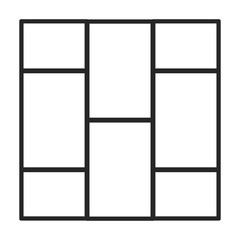 Parquet floor vector icon.Line vector icon isolated on white background parquet floor.