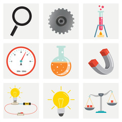 Set Of Physics And Chemistry Equipments