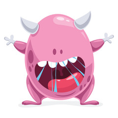 Fototapeta premium Cartoon Character Of Funny Little Monster