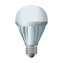 Halogen bulb vector icon. Realistic vector icon isolated on white background halogen bulb.