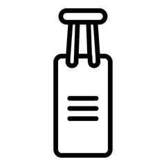 Punch bag icon. Outline punch bag vector icon for web design isolated on white background