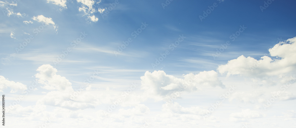 Wall mural clear blue sky and white clouds