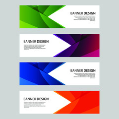 Naklejka premium Vector Abstract design banner web template