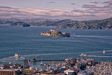 Alcatraz Island in San Francisco Bay 