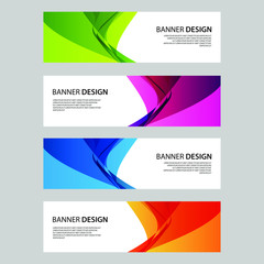 Naklejka premium Vector Abstract design banner web template