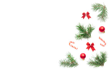 Merry christmas and happy new year on white background