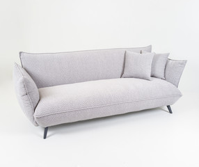 Modern furniture in white room