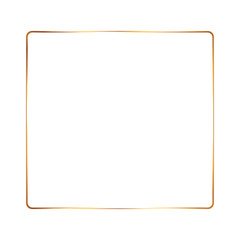 gold christmas banner - brush painted on white background